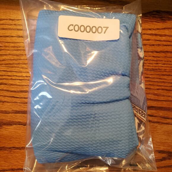 Venus Blue Sleeveless Dress Size L Tribal Print Stretch Bodycon 35" Length - Picture 9 of 9